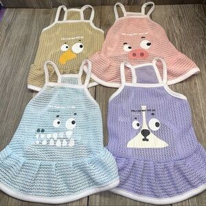 Ittokis 4 Pieces Dog Dress Size Med Big Faced Expression